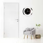 Horloge murale en bois blanc et décorations en bronze de design moderne - Mavia Viadurini