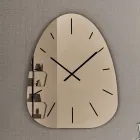 Horloge murale Claudia en verre miroir avec chiffres gravés au laser Viadurini