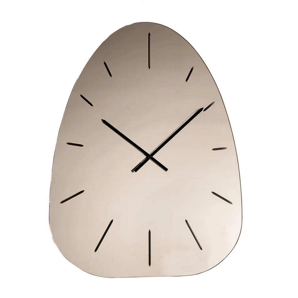 Horloge murale Claudia en verre miroir avec chiffres gravés au laser Viadurini