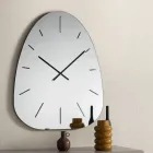 Horloge murale Claudia en verre miroir avec chiffres gravés au laser Viadurini