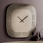 Horloge murale Cesira en verre miroir avec gravures laser, fabriquée en Italie Viadurini