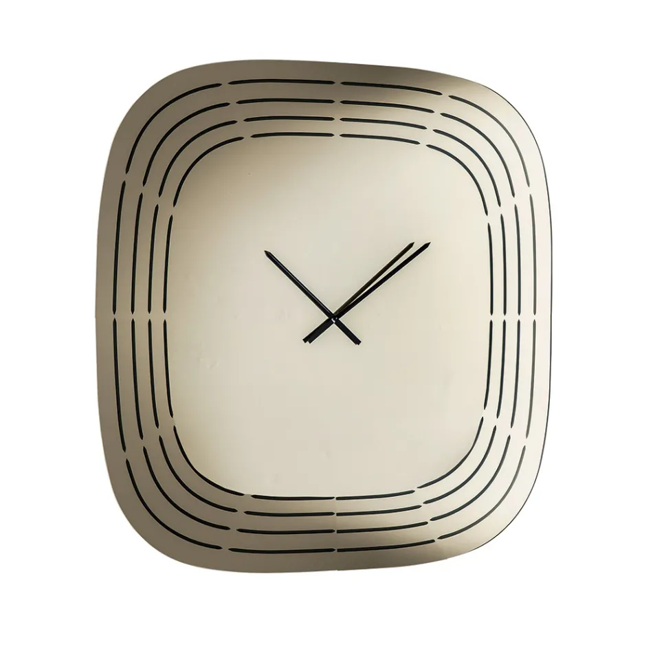 Horloge murale Cesira en verre miroir avec gravures laser, fabriquée en Italie Viadurini