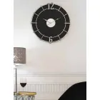 Horloge murale ronde de design moderne en fer et MDF - Hope Viadurini