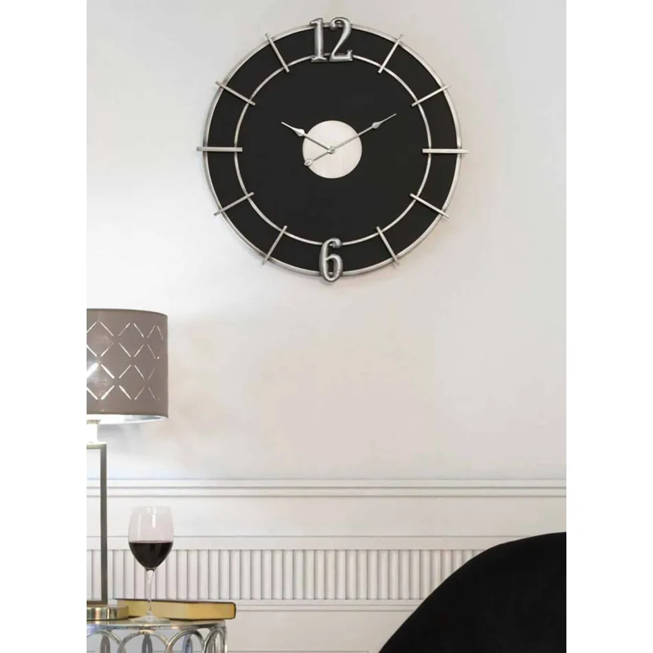 Horloge murale ronde de design moderne en fer et MDF - Hope Viadurini