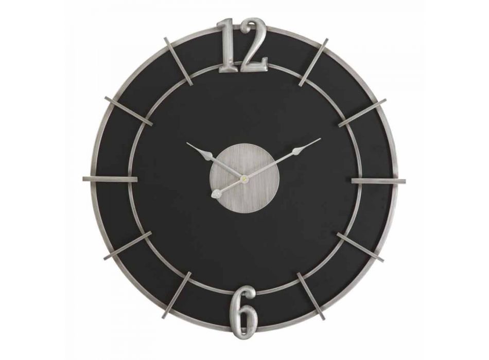 Horloge murale ronde de design moderne en fer et MDF - Hope Viadurini