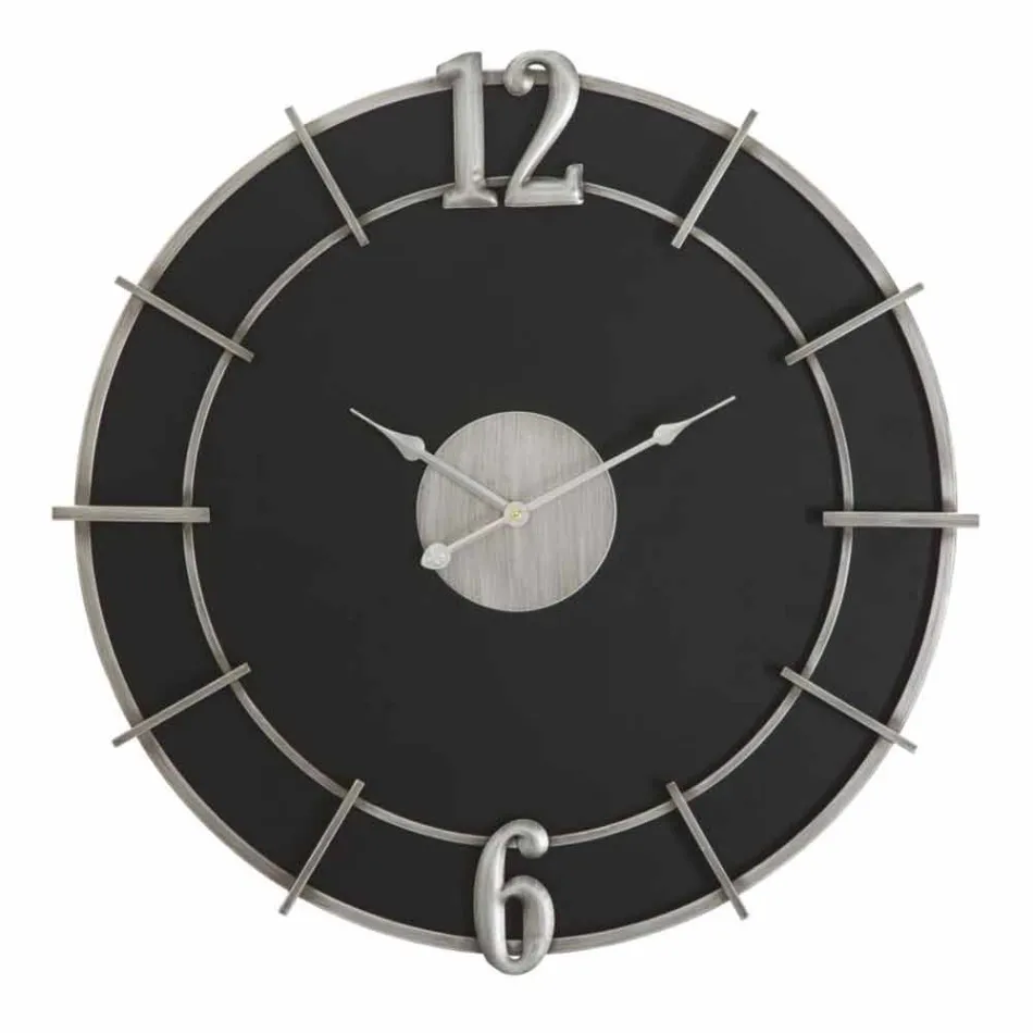 Horloge murale ronde de design moderne en fer et MDF - Hope Viadurini