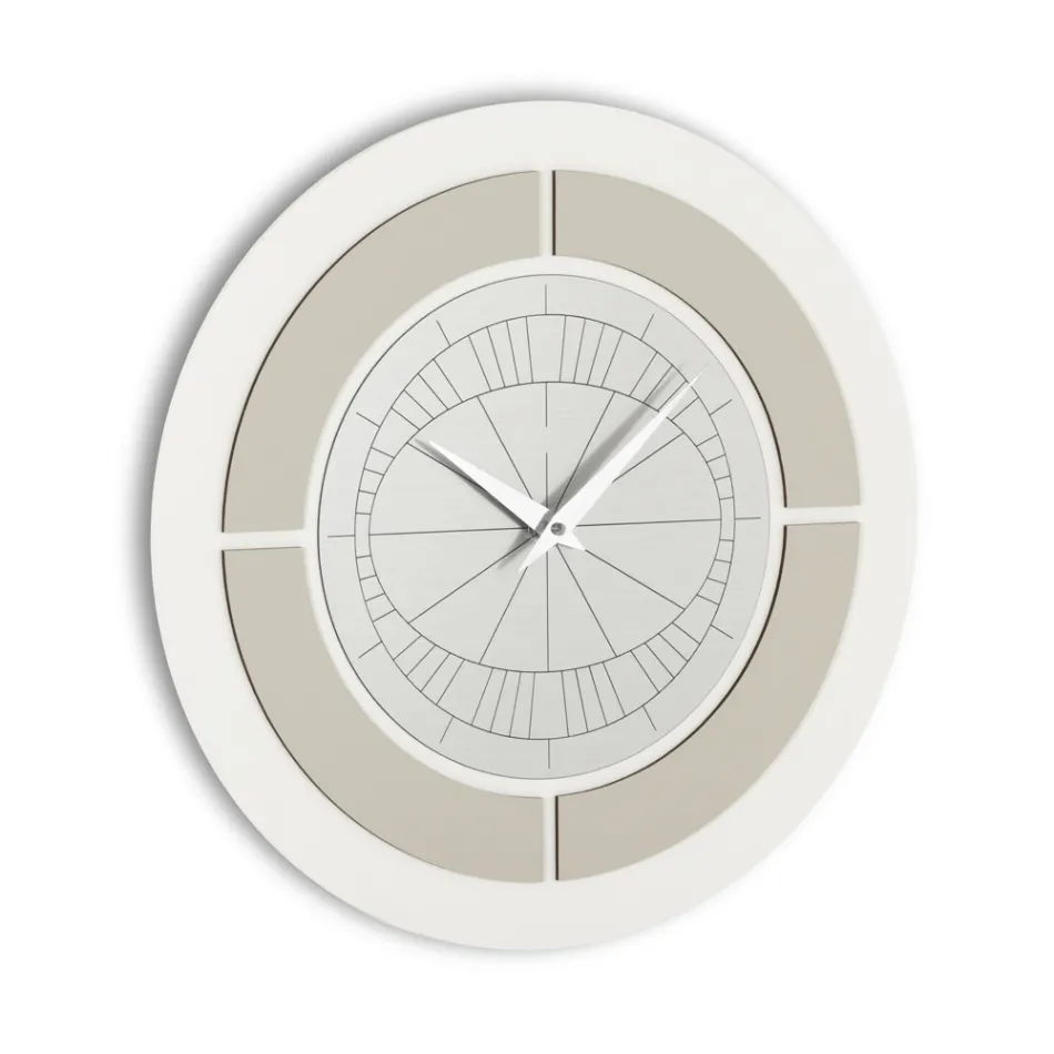 Horloge avec cadre en relief et polypropylène avec différentes couleurs - Lunarium Viadurini