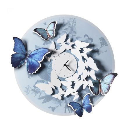 Horloge avec décoration papillon en différentes finitions fabriquées en Italie - Boutons de manchette Viadurini