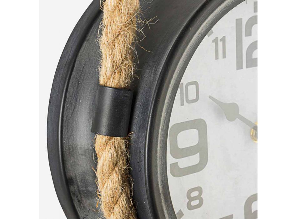 Horloge Murale Design Vintage en Acier et Verre Homemotion - Edvige Viadurini