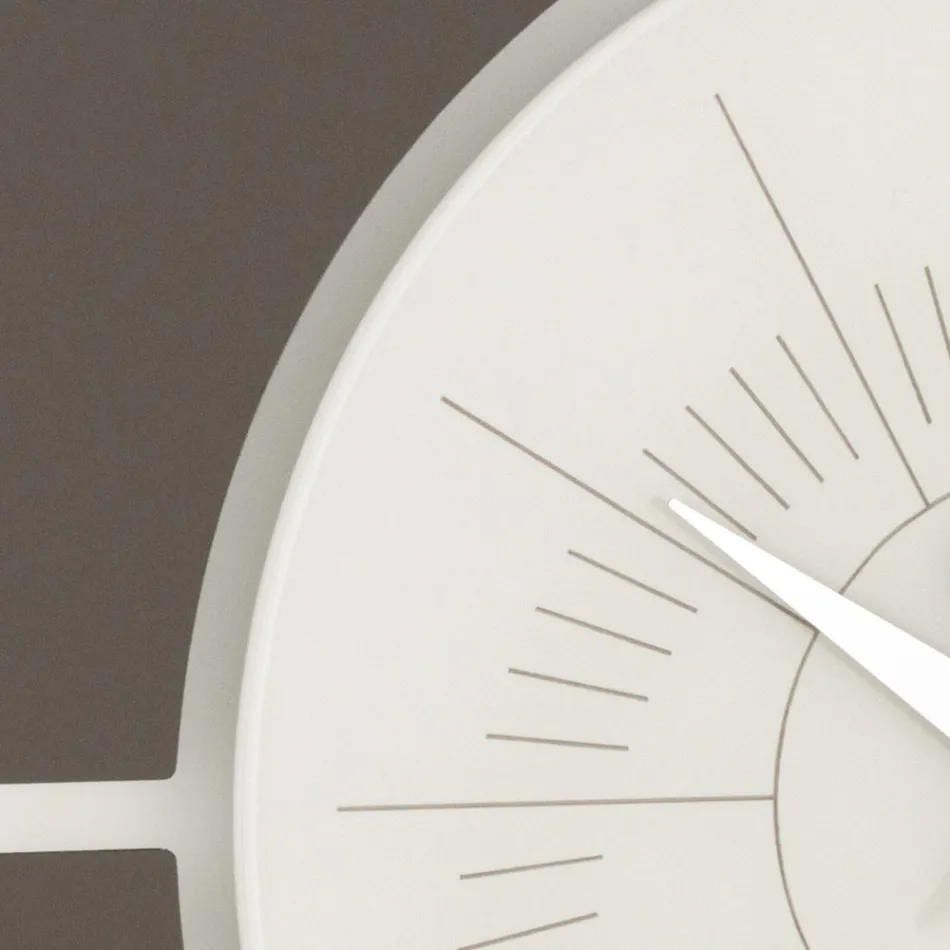 Horloge murale en méthacrylate et cadre en lin Made in Italy - Battito Viadurini