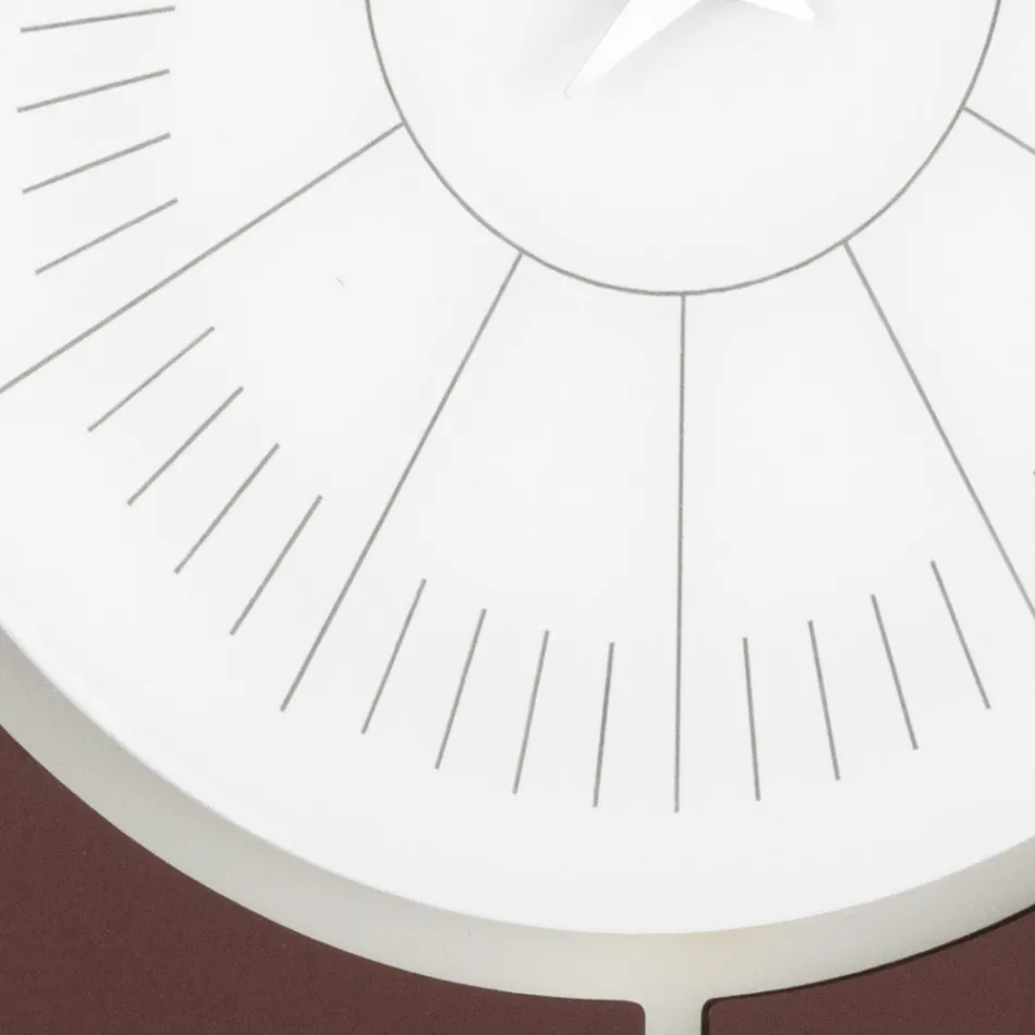 Horloge murale en méthacrylate et cadre en lin Made in Italy - Battito Viadurini