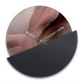 Horloge murale Viridea 50 cm en méthacrylate imprimé vert coulé, fabriquée en Italie