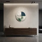Horloge murale en méthacrylate imprimé à motifs géométriques, fabriquée en Italie - Lumea Viadurini