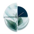 Horloge murale 60 cm en méthacrylate imprimé et formes géométriques, fabriquée en Italie - Lumea