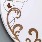 Horloge murale en bois moderne et ronde avec des décors de design saisonniers Viadurini