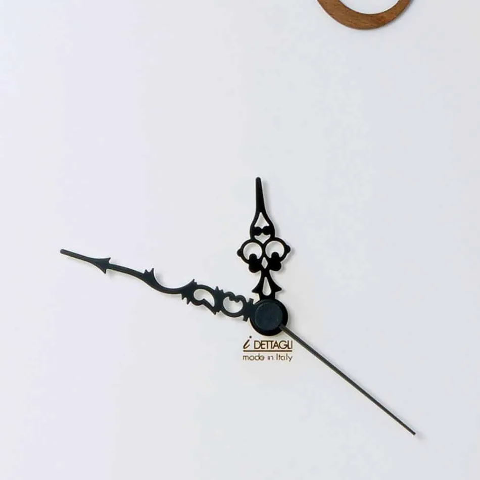 Horloge murale en bois moderne et ronde avec des décors de design saisonniers Viadurini