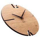 Horloge Murale Ronde en Chêne, Pin ou Noyer Fabriqué en Italie - Bethel Viadurini