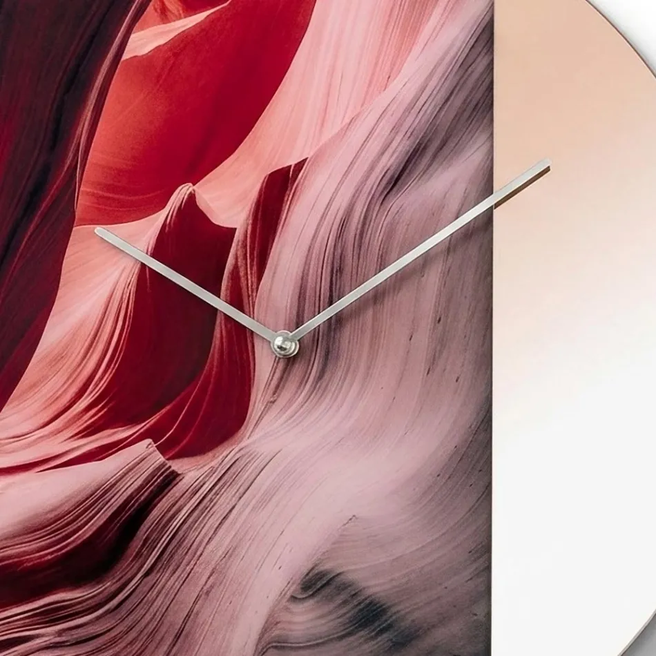 Horloge murale désertique en méthacrylate coulé vert élodée, fabriquée en Italie Viadurini
