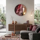Horloge murale désertique en méthacrylate coulé vert élodée, fabriquée en Italie Viadurini