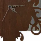 Horloge murale design moderne en bois décoré noir et blanc - Conte de fées Viadurini