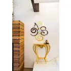 Horloge Murale Design en Fer Coloré Fabriquée en Italie - Fiordaliso Viadurini