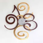 Horloge Murale Design en Fer Coloré Fabriquée en Italie - Fiordaliso Viadurini