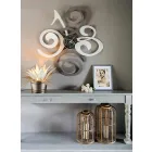 Horloge Murale Design en Fer Coloré Fabriquée en Italie - Fiordaliso Viadurini