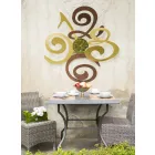 Horloge Murale Design en Fer Coloré Fabriquée en Italie - Fiordaliso Viadurini