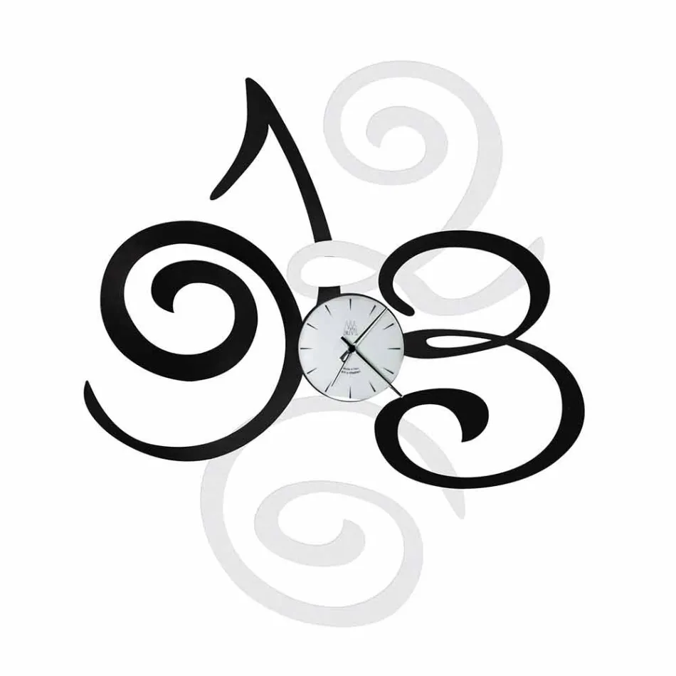 Horloge Murale Design en Fer Coloré Fabriquée en Italie - Fiordaliso Viadurini