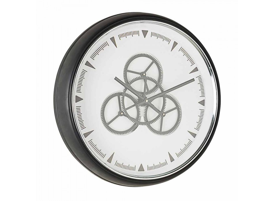 Horloge Murale Diamètre 50 cm en Acier et Verre Homemotion - Severio Viadurini