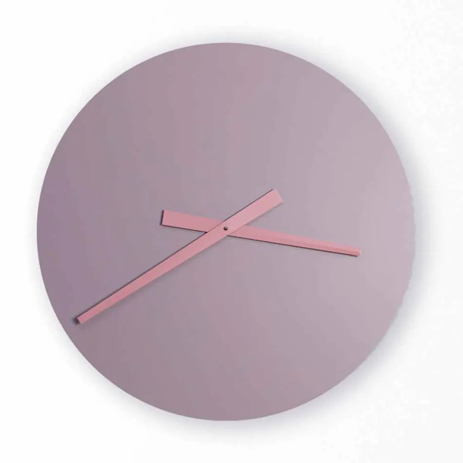 Grande horloge murale moderne colorée en bois rond - Dione Viadurini