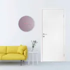 Grande horloge murale moderne colorée en bois rond - Dione Viadurini