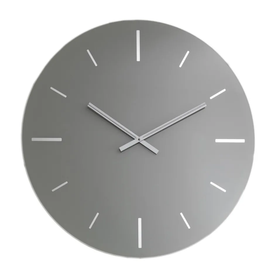 Horloge murale ronde en cristal acrylique coloré - Zaronte Viadurini