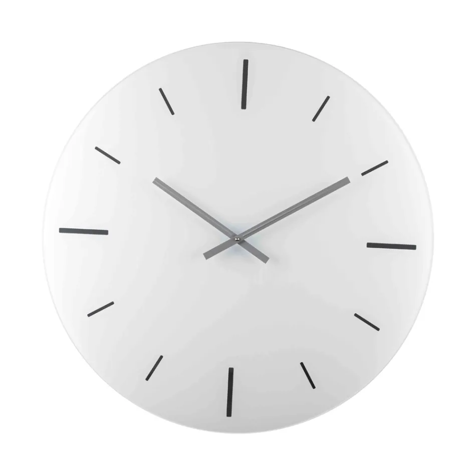 Horloge murale ronde en cristal acrylique coloré - Zaronte Viadurini