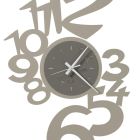Grande Horloge Murale Design en Fer avec Chiffres Externes - Verseau Viadurini