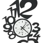 Grande Horloge Murale Design en Fer avec Chiffres Externes - Verseau Viadurini