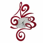Horloge Murale en Fer Noir, Aluminium ou Rouge Fabriquée en Italie - Rosbif Viadurini