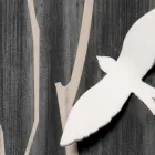 Horloge murale en bois avec décorations design en trois dimensions - Forrest Viadurini