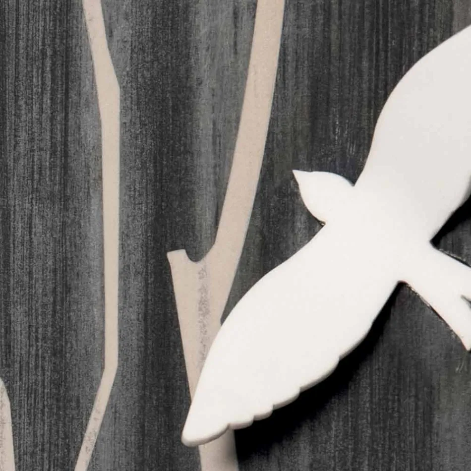 Horloge murale en bois avec décorations design en trois dimensions - Forrest Viadurini