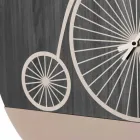 Horloge murale design ronde en bois avec décorations en 2 finitions - Byko Viadurini