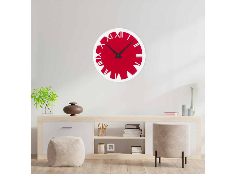 Horloge Murale en Plexiglas Noir Rouge Fumé Or ou Argent - Dannunzio Viadurini