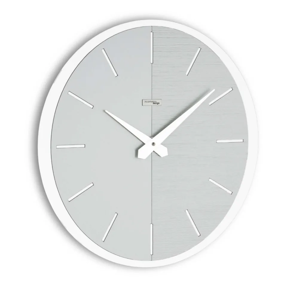 Horloge murale en PVC et stratifié de différentes couleurs fabriquée en Italie - Mean Viadurini