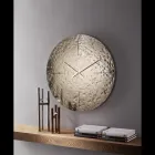 Horloge murale en verre fusionné ondulé avec aiguilles en laiton - Radia Viadurini