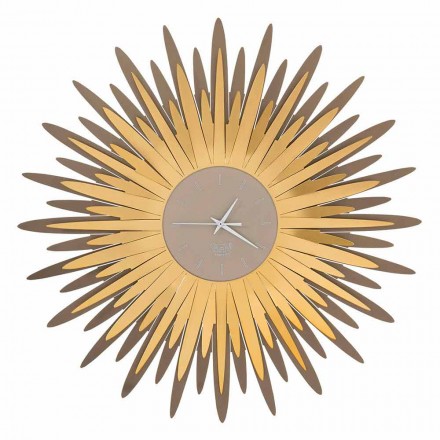 Horloge Murale Moderne Forme de Fer Made in Italy - Fuoco Viadurini
