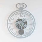 Horloge Murale Circulaire Moderne en Fer Coloré Fabriquée en Italie - Cerise Viadurini