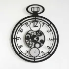 Horloge Murale Circulaire Moderne en Fer Coloré Fabriquée en Italie - Cerise Viadurini