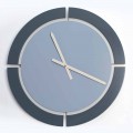 Horloge Murale Ronde Moderne en Blanc Bleu Avio - Savio