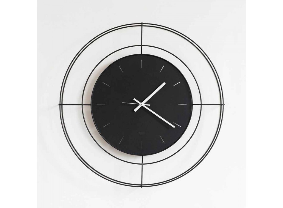 Horloge Murale Moderne en Acier Coloré Fabriquée en Italie - Adalgiso Viadurini