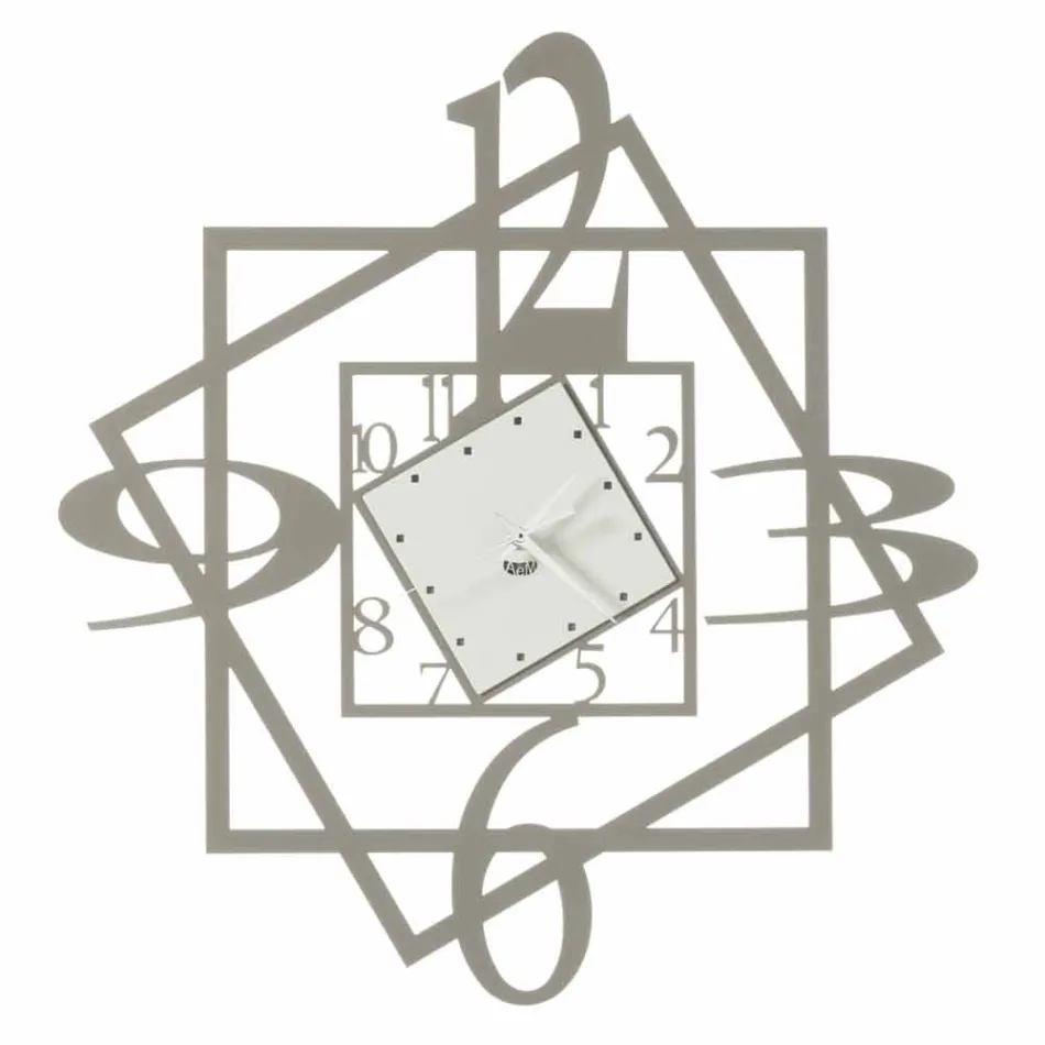 Horloge murale moderne en fer design géométrique Made in Italy - Procida Viadurini