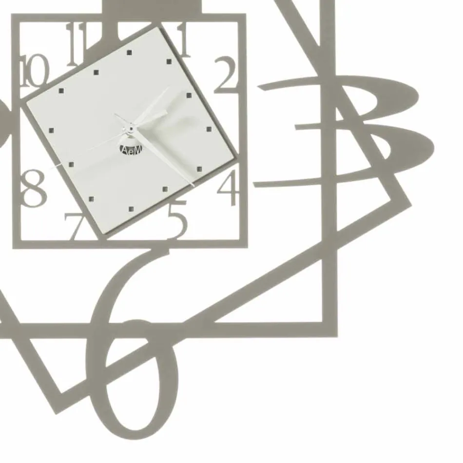 Horloge murale moderne en fer design géométrique Made in Italy - Procida Viadurini